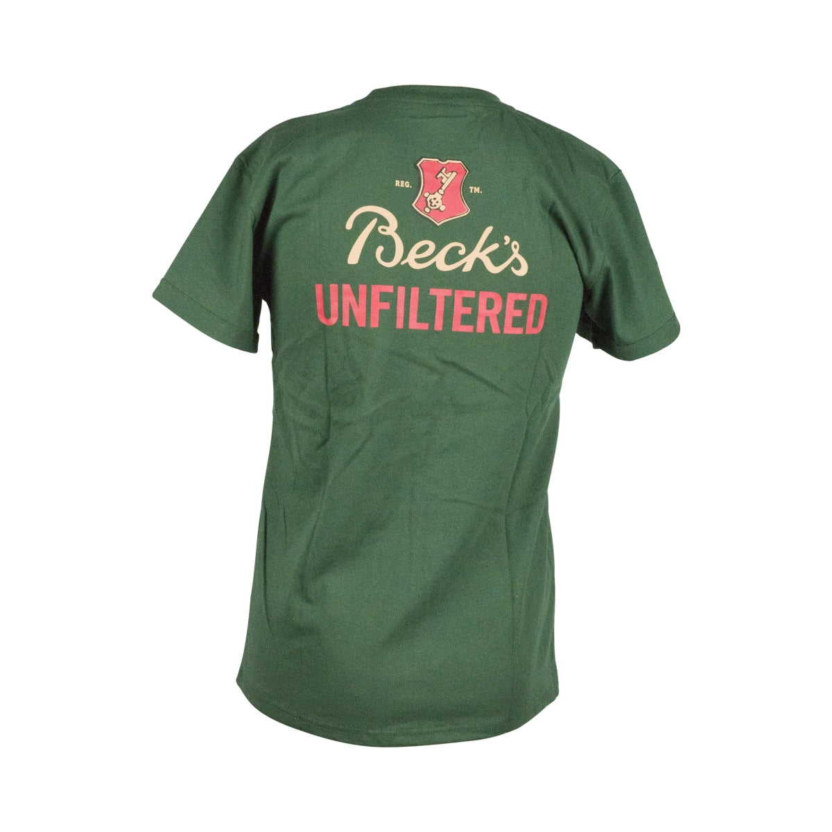 1 Becks piwo T-shirt rozmiar L "Unfiltered" zielony bawełna nowy – Widok 3