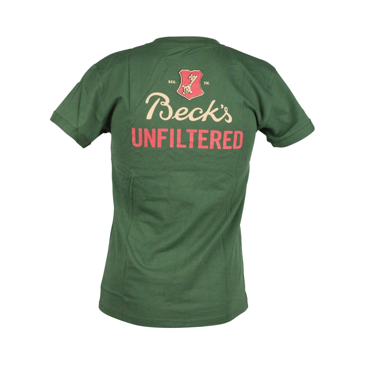 1 Becks piwo T-shirt rozmiar M "Unfiltered" zielony bawełna nowy – Widok 3