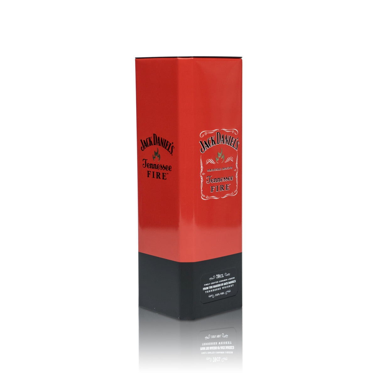 1 Jack Daniels Whiskey Metalowa puszka Fire Tin-Box Czerwona puszka nowa