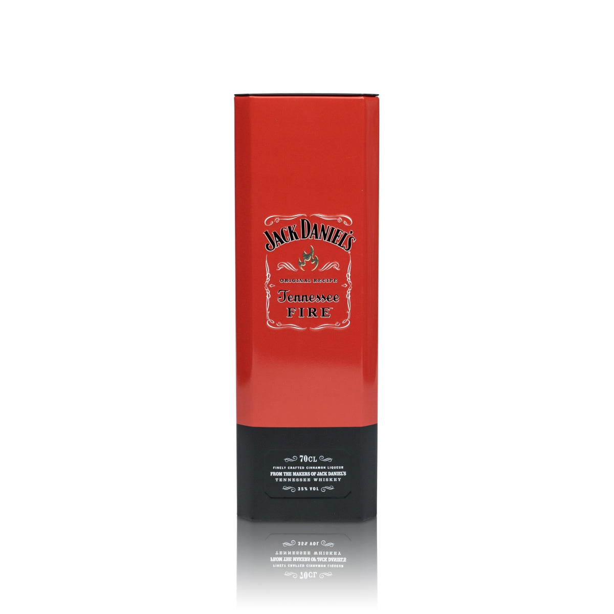 1 Jack Daniels Whiskey Metalowa puszka Fire Tin-Box Czerwona puszka nowa – Widok 2