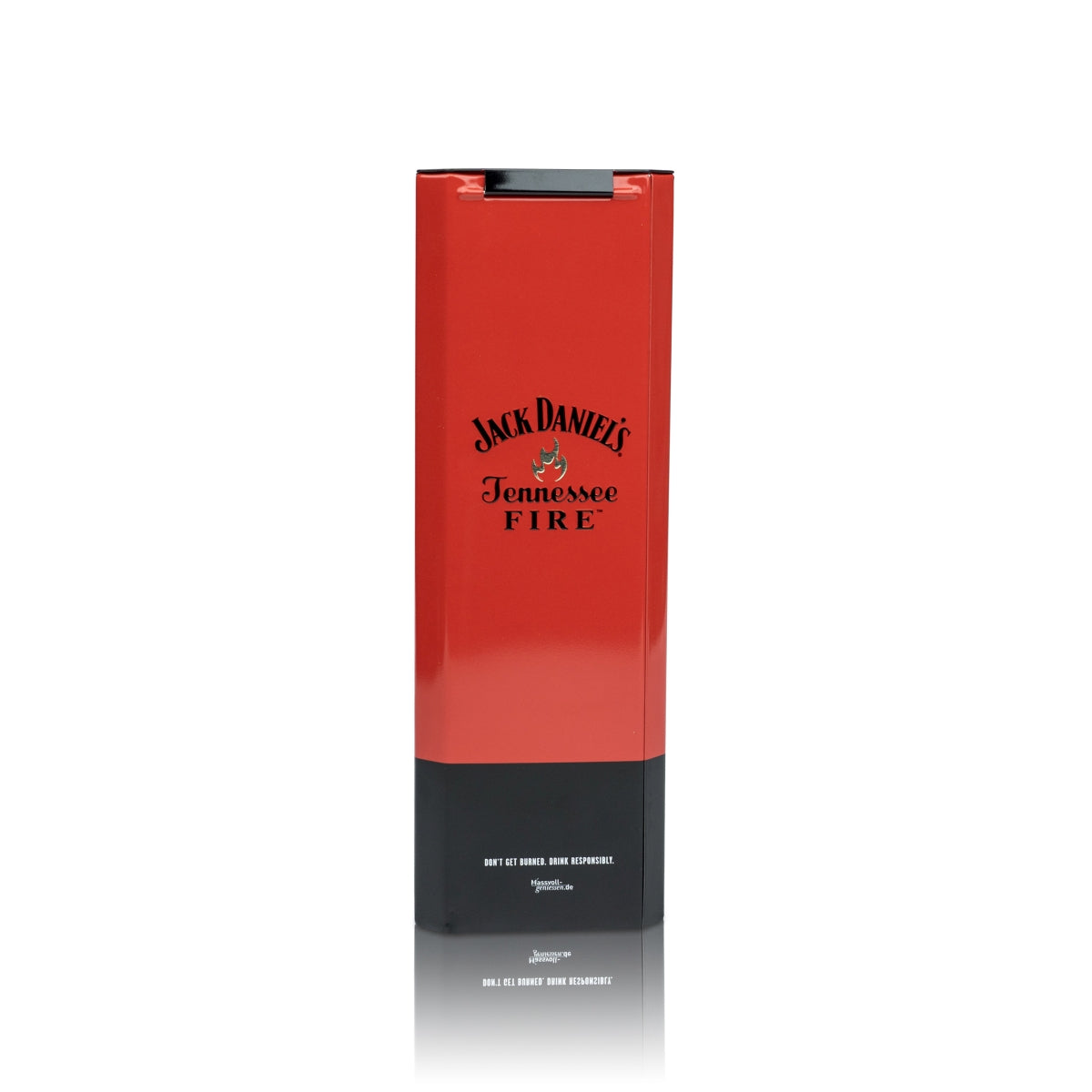1 Jack Daniels Whiskey Metalowa puszka Fire Tin-Box Czerwona puszka nowa – Widok 3