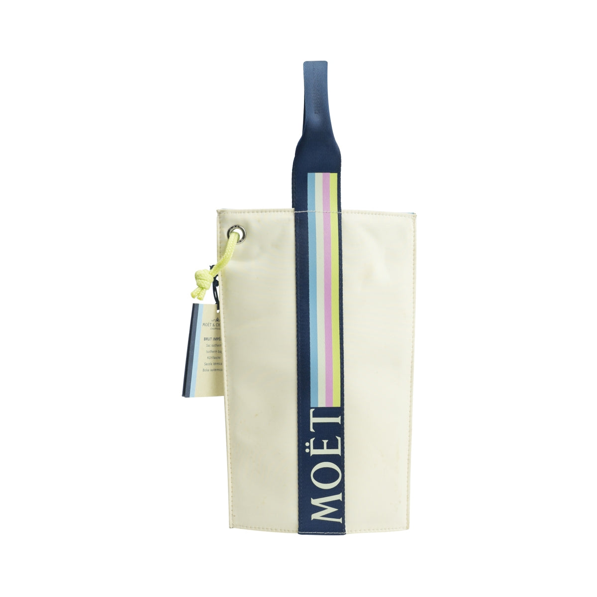 1 torebka Moet Chandon Champagne beżowa/kolorowe logo z uchwytem nowa – Widok 2