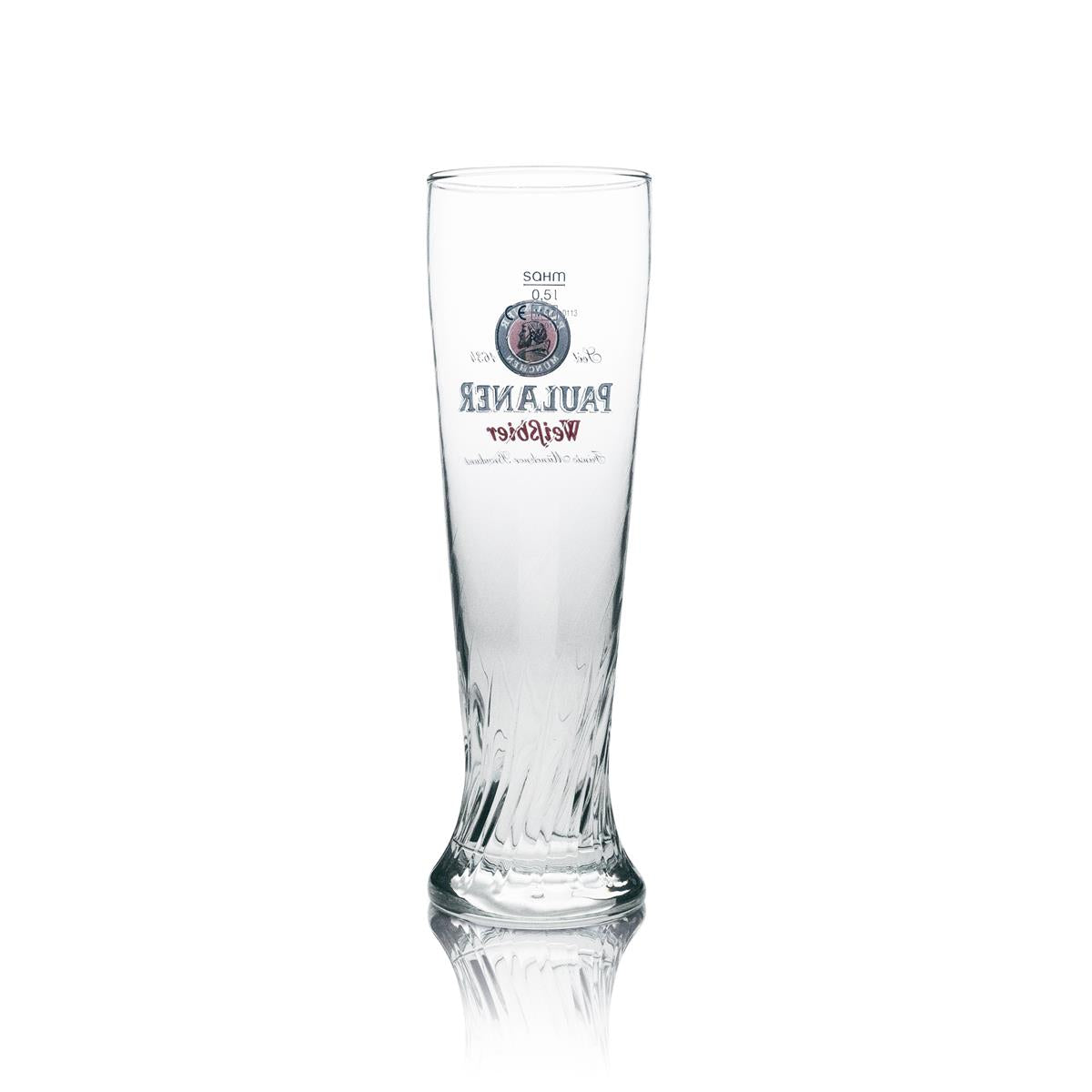 6x szklanka do piwa Paulaner Weißbier 0,5 l Szklanki do piwa pszenicznego Hefeweizen Kalibrowane Gastro Browar Bawaria – Widok 3