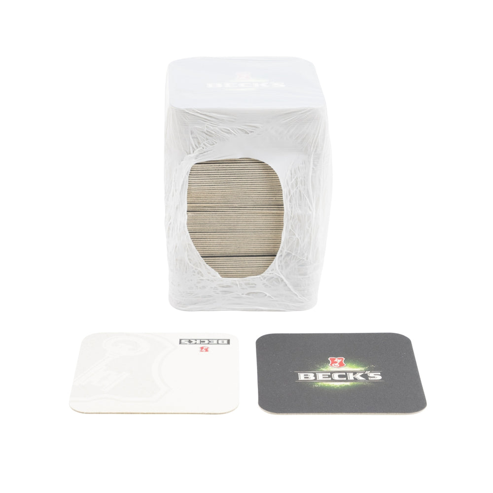 100x Becks Coasters Coaster Beer Lid Cover Mat Ochrona przed kapaniem Gastro