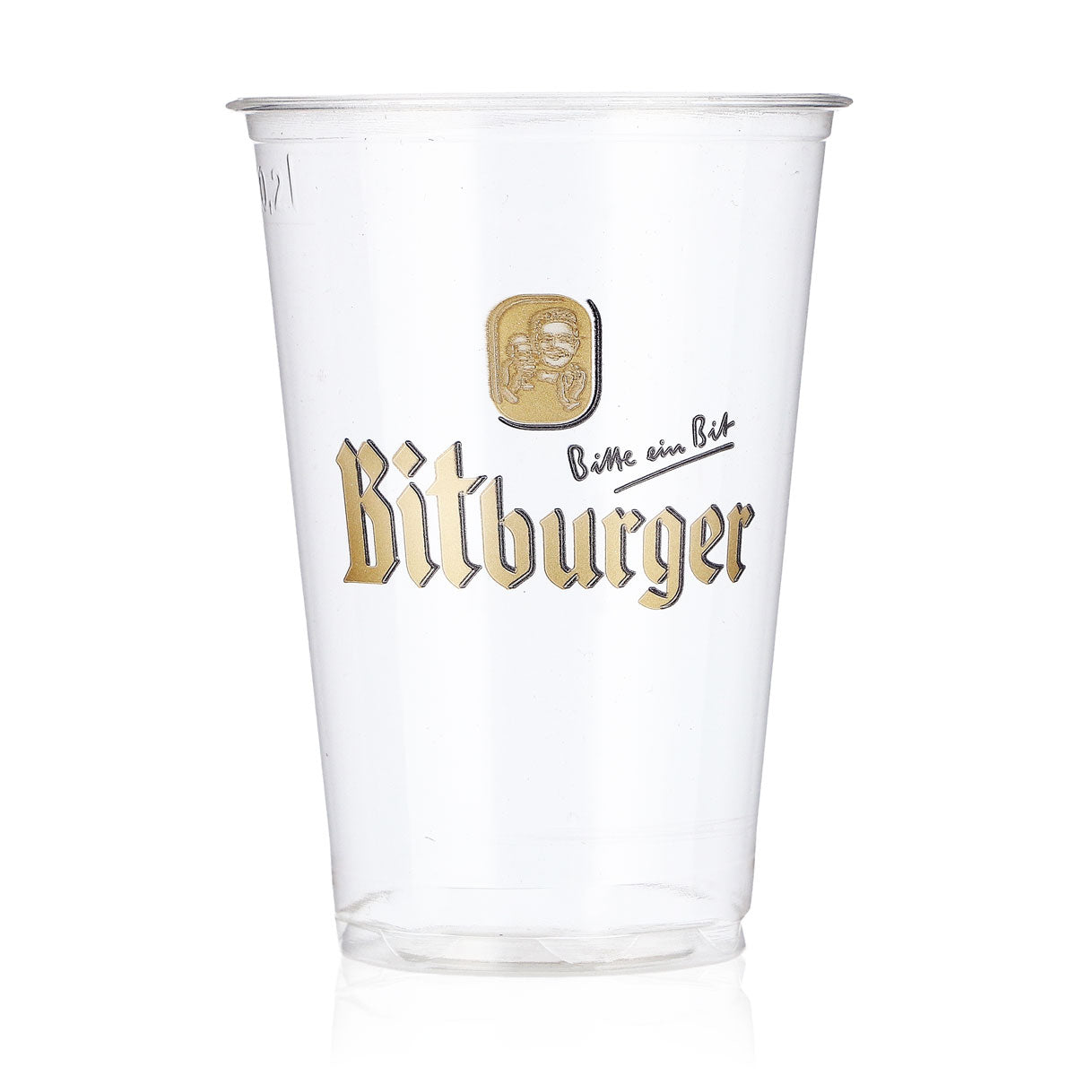100x szklanka do piwa Bitburger 0,2 l, jednorazowa szklanka festiwalowa, plastikowa – Widok 2