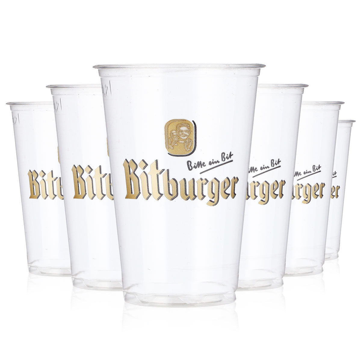 100x szklanka do piwa Bitburger 0,2 l, jednorazowa szklanka festiwalowa, plastikowa – Widok 6