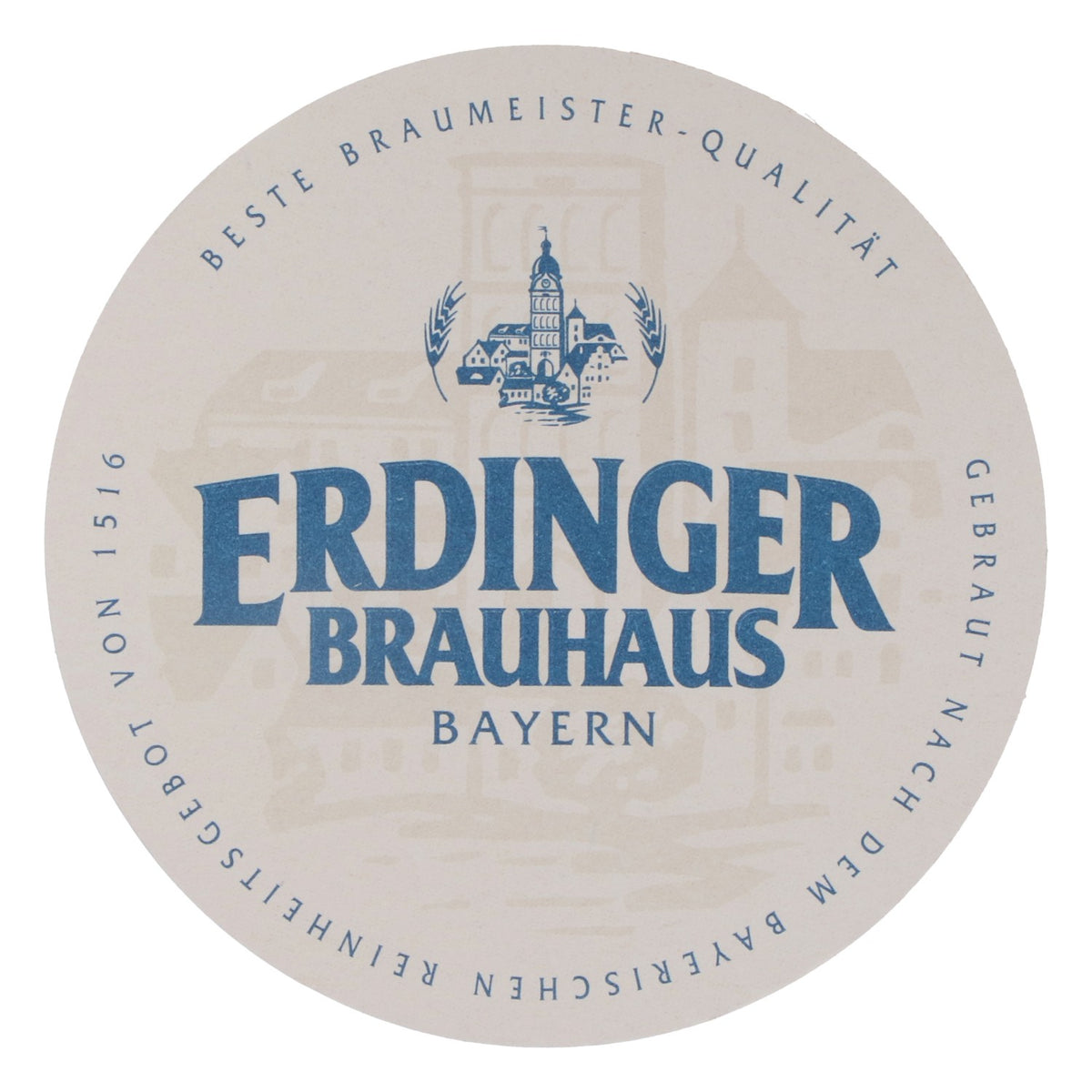 100x podkładki pod piwo Erdinger Weissbräu, okrągłe, średnica 10,5 cm, białe „Helles” – Widok 3