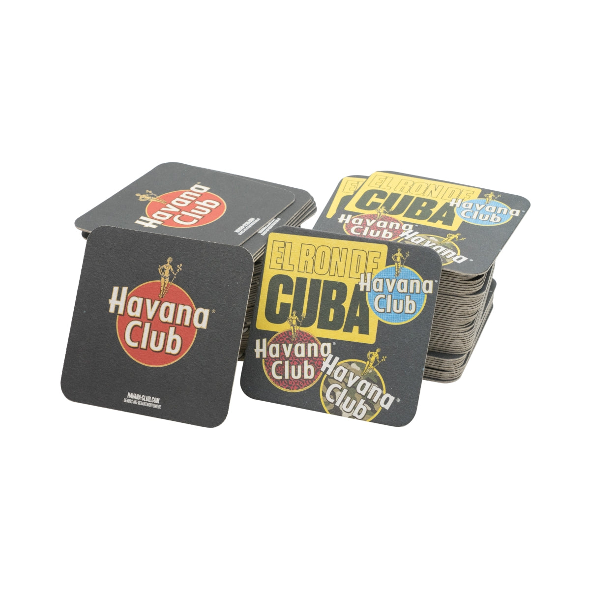 100x Havana Club Rum Coasters Black 9x9cm "Tiger"