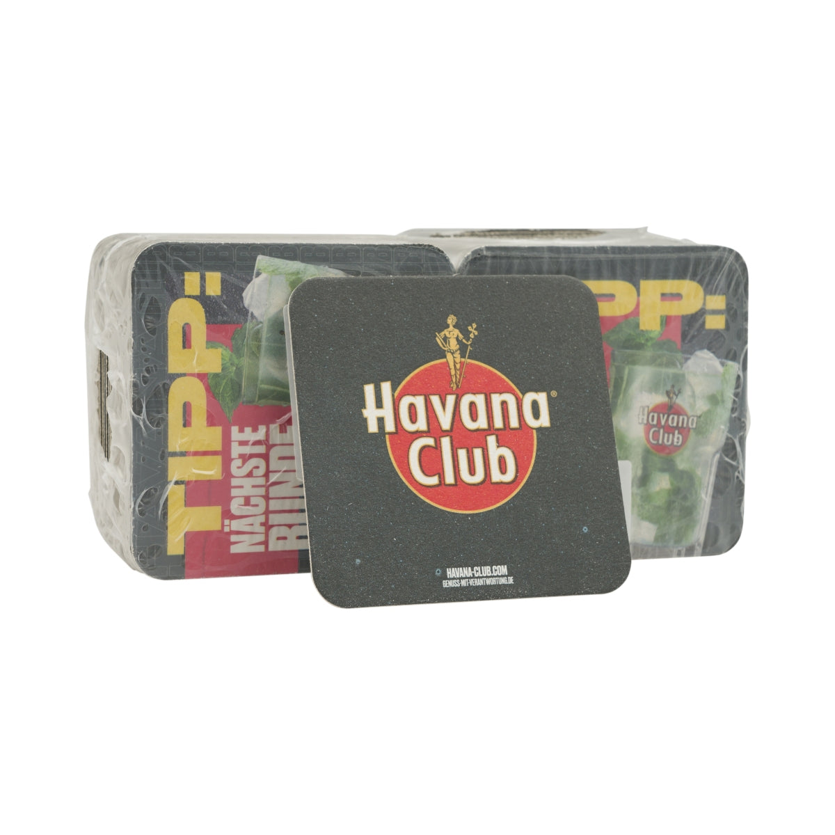 100x Havana Club Rum Coasters Black 9x9cm Mojito Piwo Filc Szklanka