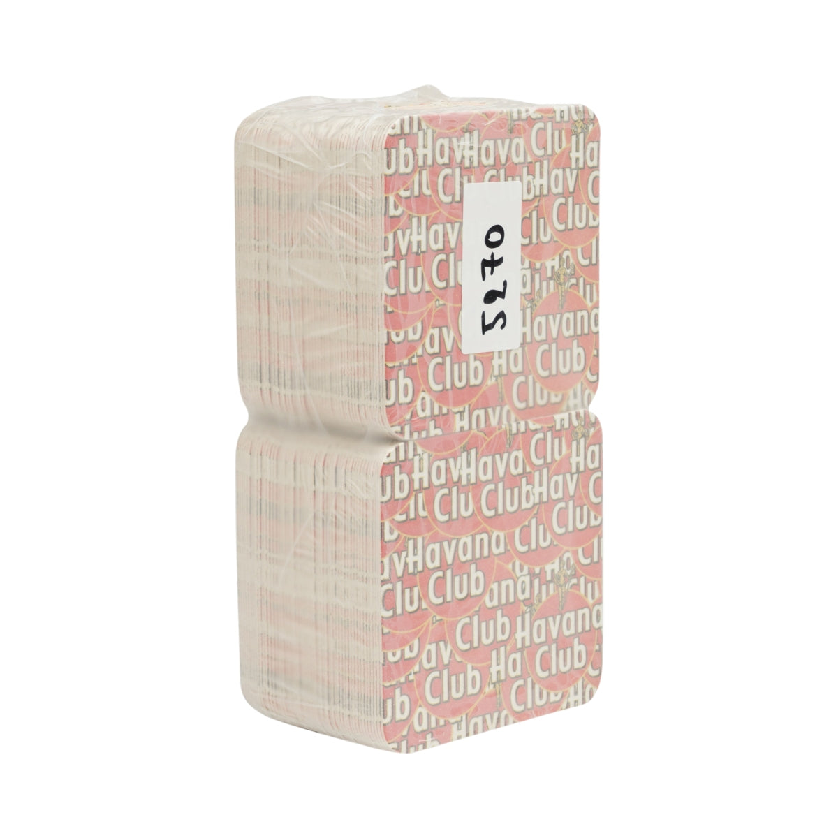 100x podstawki pod rum Havana Club czarne 9x9cm czerwone filcowe szkło do piwa – Widok 2