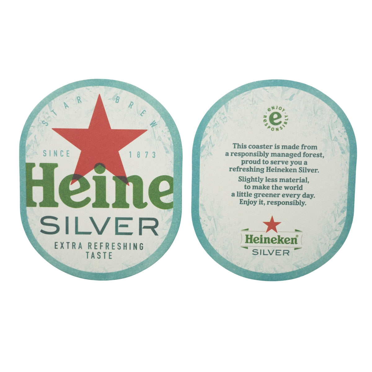 100x Podstawki pod szklanki filcowe Heineken Silver Brouwerij Beer – Widok 3