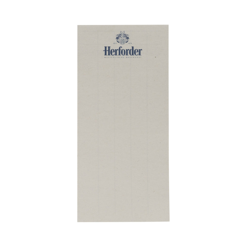 100x notatnik kelnerski do piwa Herforder 15x7cm á 20 kartek bloki notatnika stabilne