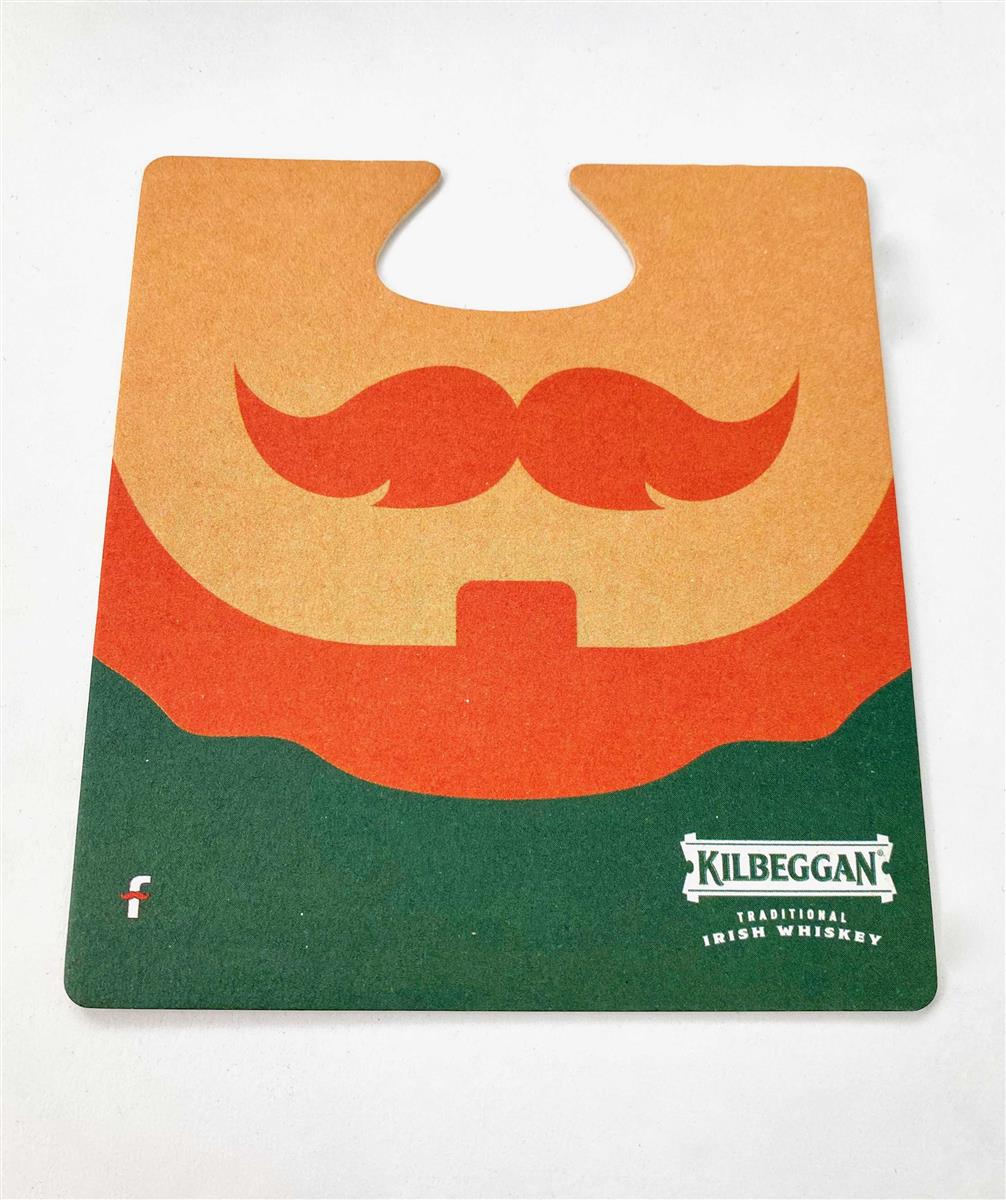 100x Kilbeggan whiskey coasters papierowy mężczyzna/kobieta St. Patrick Day piwo kartonowe – Widok 4