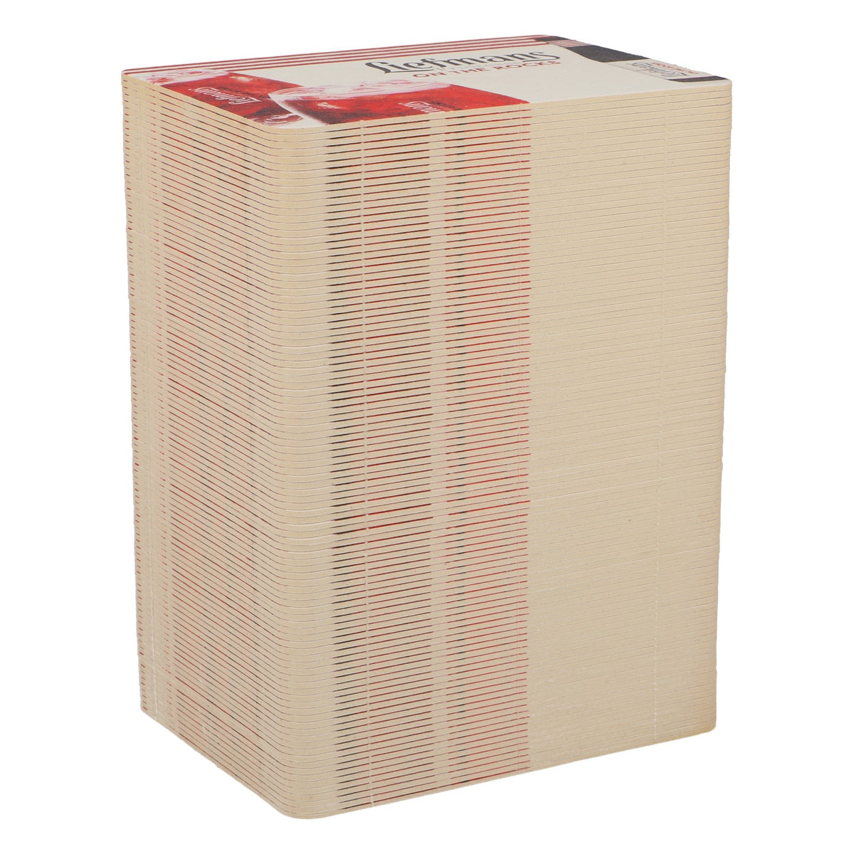 100x Liefmans Bier podkładki pod piwo podkładki pod szklanki akcesoria barowe 11x8 cm czerwone/białe – Widok 2