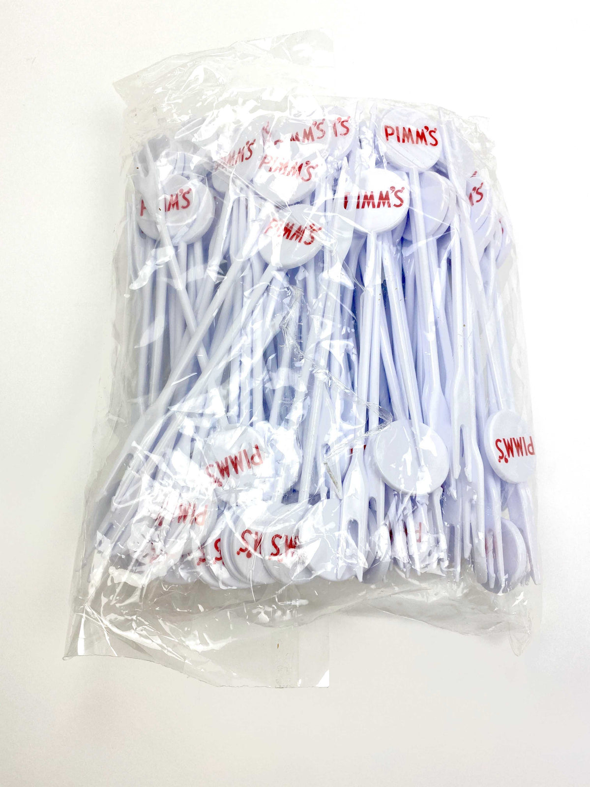 100x Pimms likier szaszłyk owocowy plastikowy biały – Widok 3