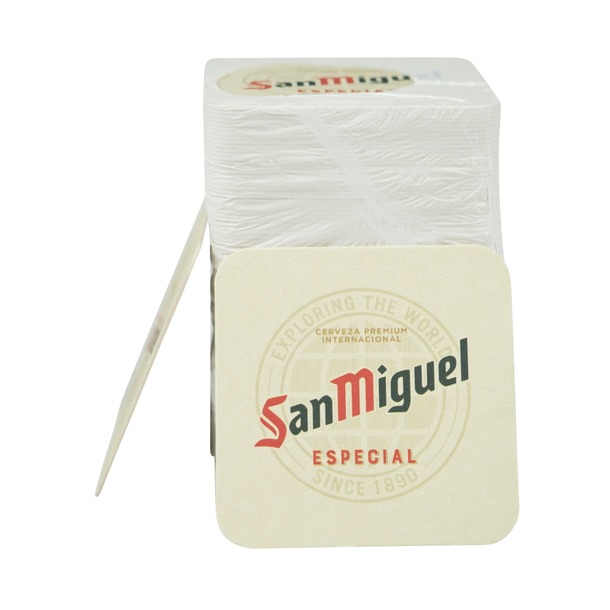 100x podstawki San Miguel 9x9cm z matą szklaną chroniącą przed kapaniem – Widok 2