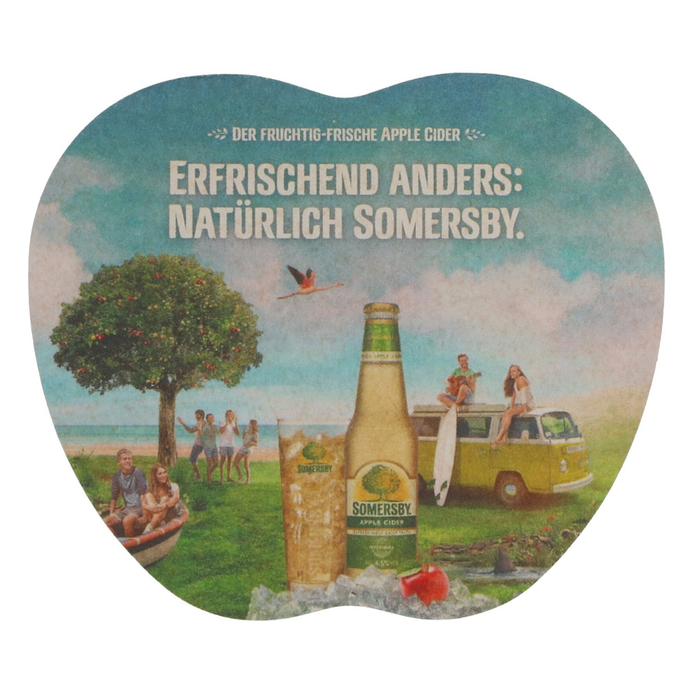 100 szt. podkładek pod piwo Somersby Cider w kształcie serca – akcesoria barowe, nowe, w oryginalnym opakowaniu