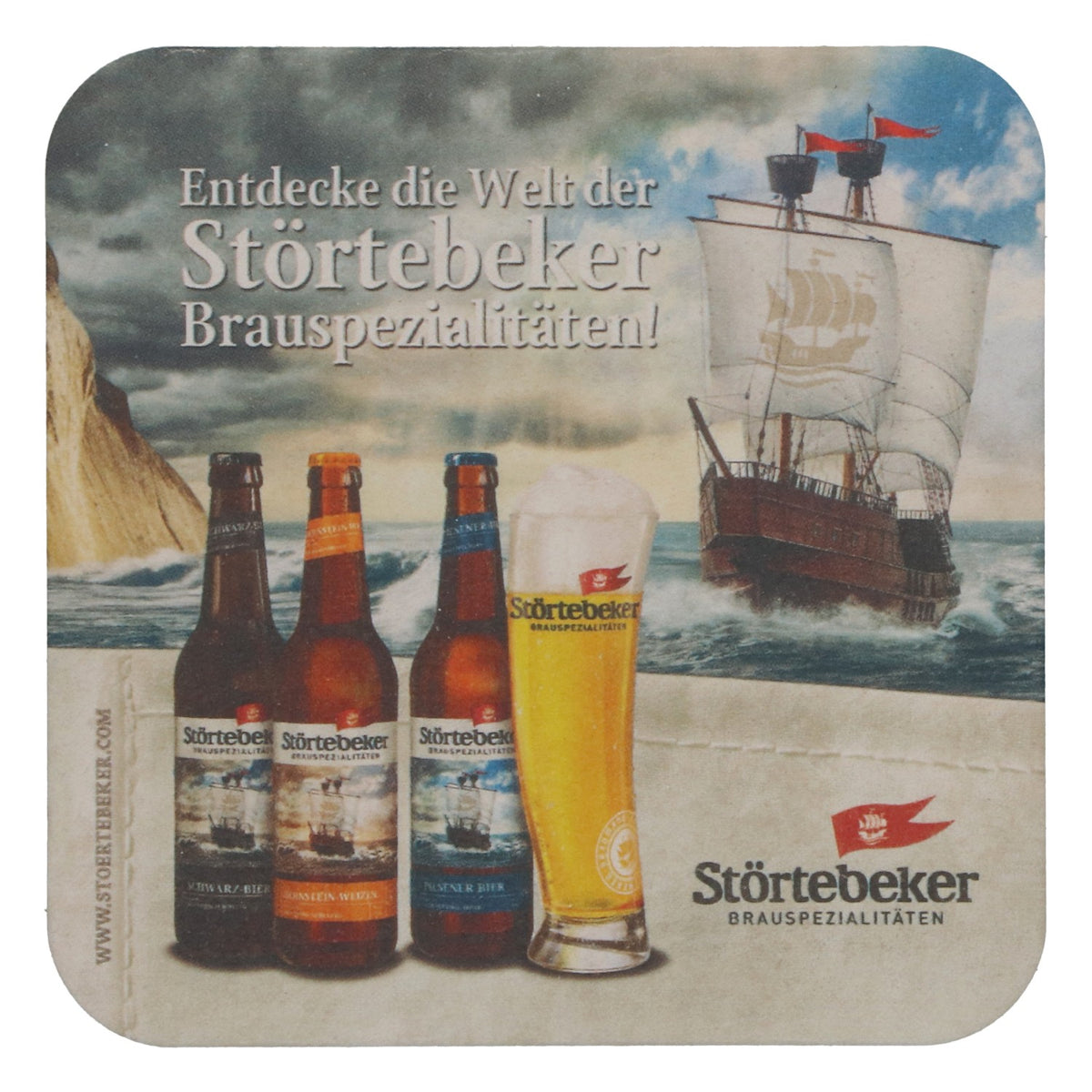 100 szt. podkładek pod piwo Störtebeker – piwo typu pilsner, podkładki barowe, impreza, nowe – Widok 3