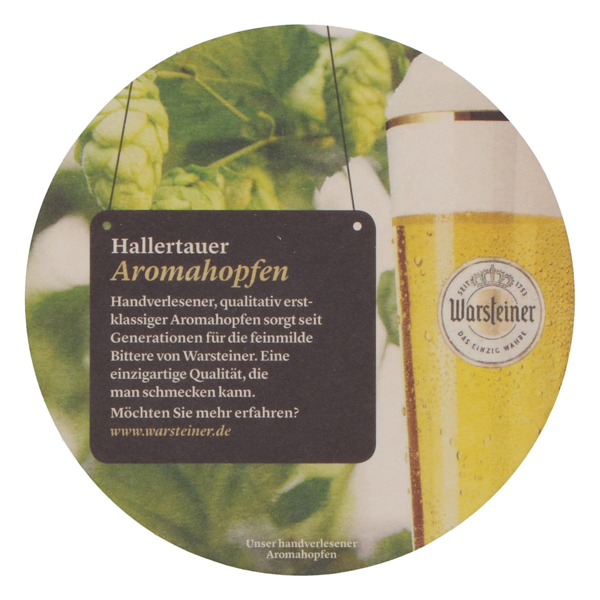 100x podkładki pod piwo Warsteiner Podkładki pod szklanki „Hallertauer Aromatropfen” – Widok 4