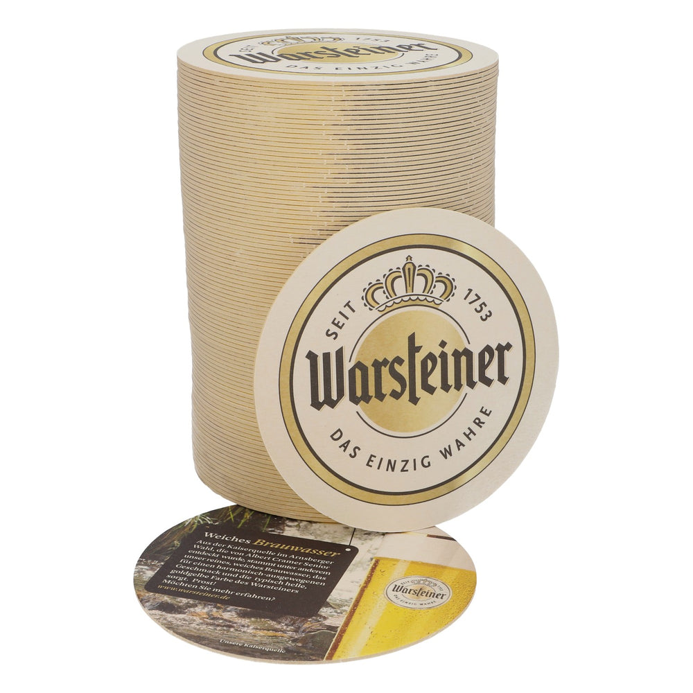 100x Warsteiner Piwo Podkładki pod piwo Podkładki pod szklanki „Miękka woda do warzenia piwa”
