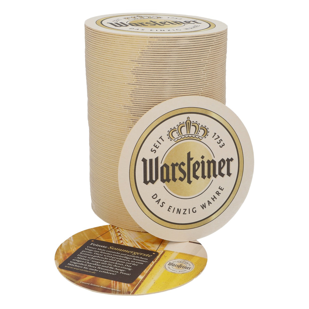 100x Warsteiner Bier Bierdeckel Podkładki pod szklanki „Najlepszy jęczmień letni”