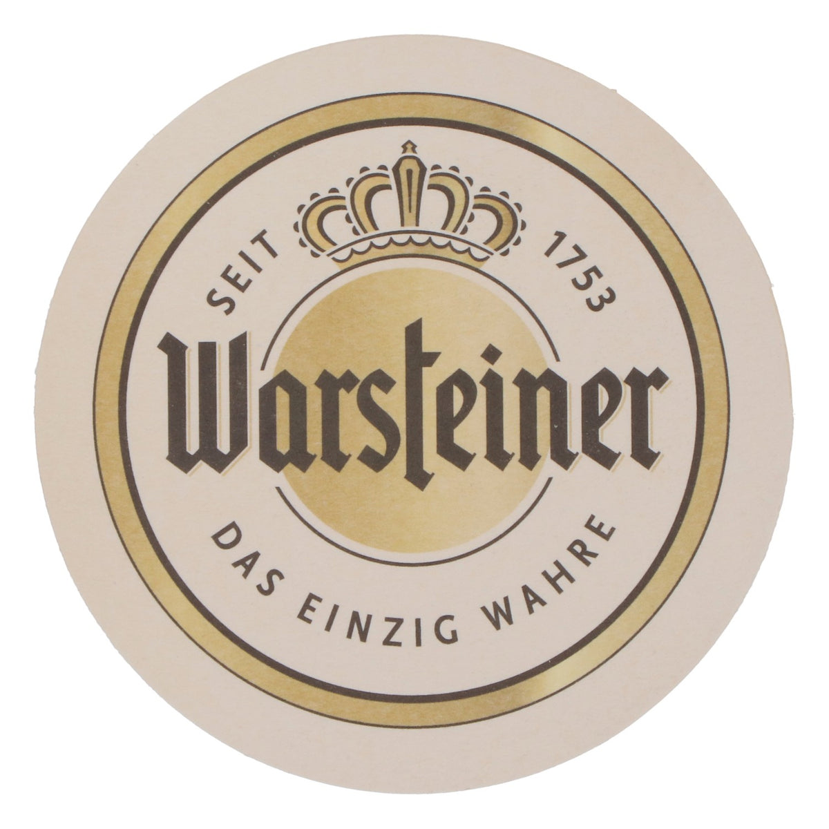 100 podkładek pod piwo Warsteiner, średnica 10,5 cm, „Tradycja rodzinna od 1753 roku” – Widok 3
