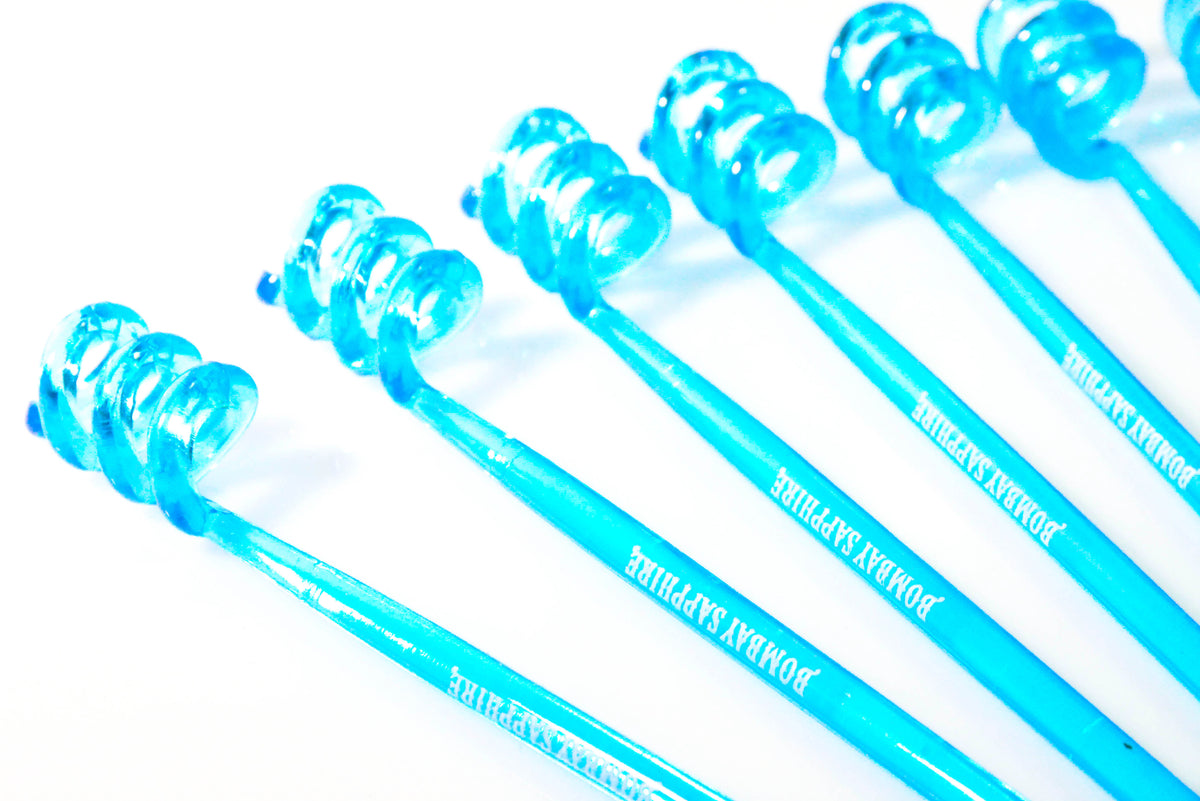10x Bombay Sapphire Gin Stirrer Mieszadło Akcesoria barowe Skręcona końcówka
