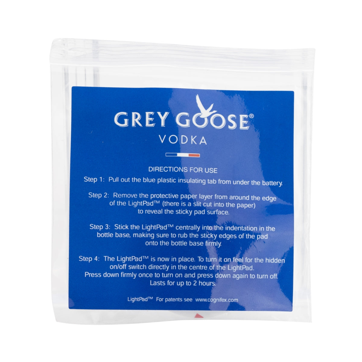 10x podkładki samoprzylepne LED do butelek Grey Goose Vodka LightPads – Widok 2