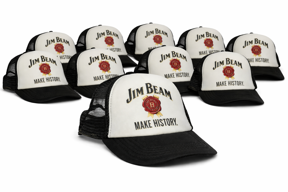 10x Czapka Jim Beam Trucker Cap Czapka z daszkiem Czapka Kapelusz Snapback Nakrycie głowy