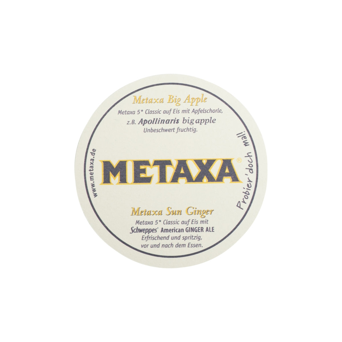 10x zestaw podstawek pod brandy Metaxa 10x podstawka + 100x szklanki do piwa – Widok 3
