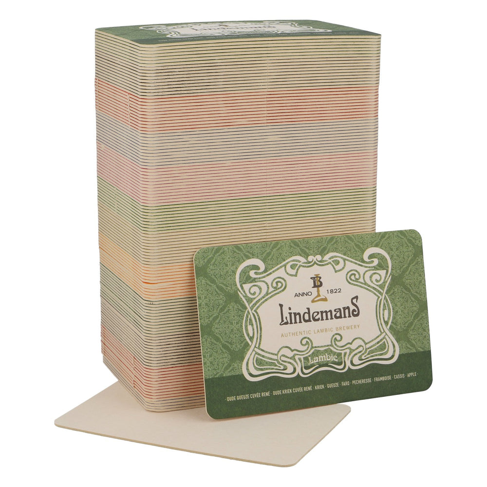 120x Lindemans Bier Podkładki pod piwo Podkładki pod szklanki Akcesoria barowe 12x8 cm Kolorowe