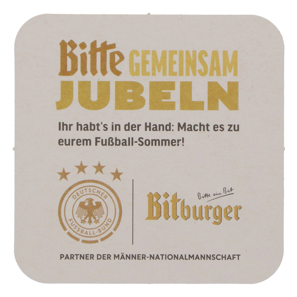 125 podkładek pod piwo „Bitburger” o wymiarach 9 x 9 cm. Proszę o napiwek – Niemiecki Związek Piłki Nożnej – Widok 4