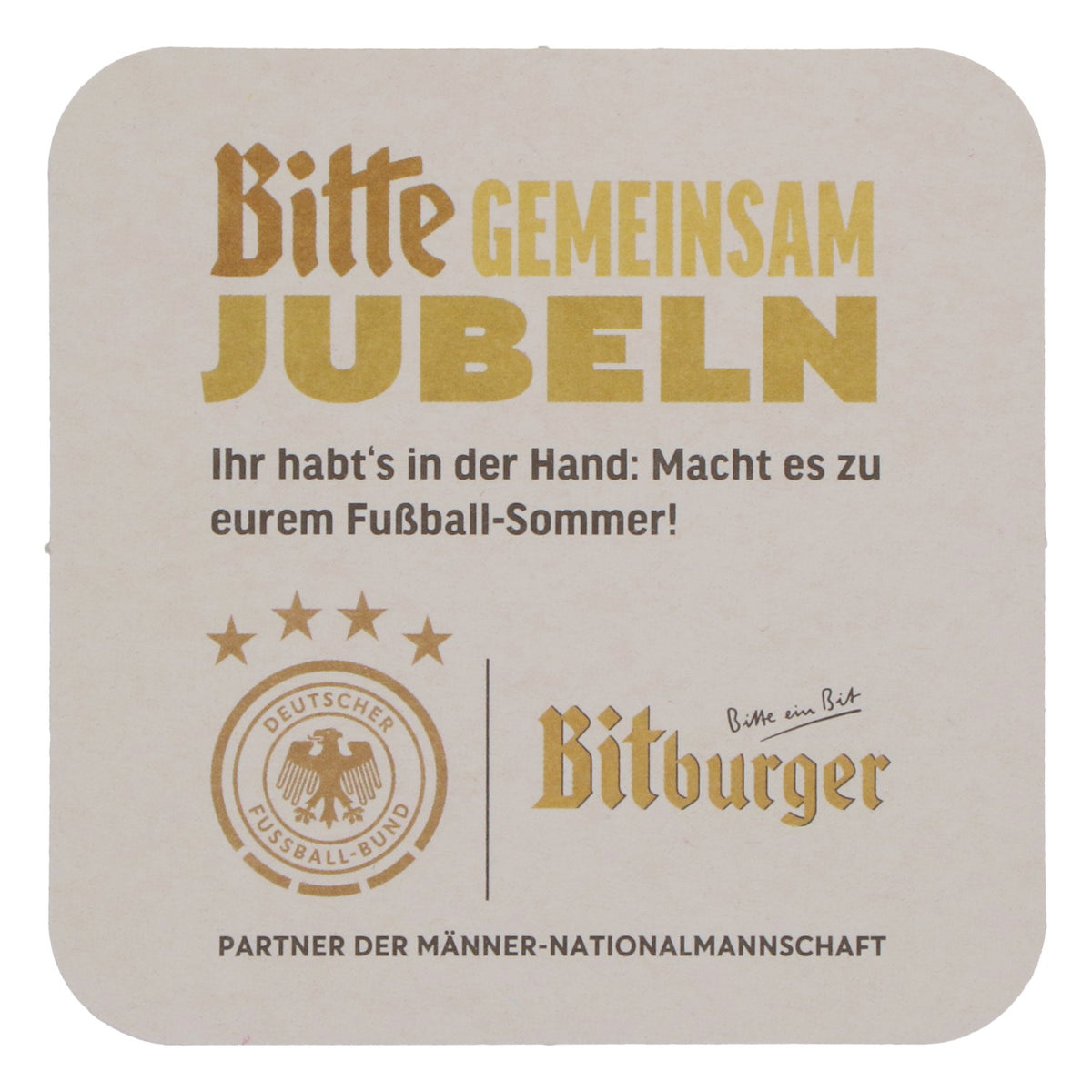 125 sztuk podkładek pod piwo Bitburger, 9 x 9 cm. Proszę o więcej „Ole Ole” – Niemiecki Związek Piłki Nożnej – Widok 4