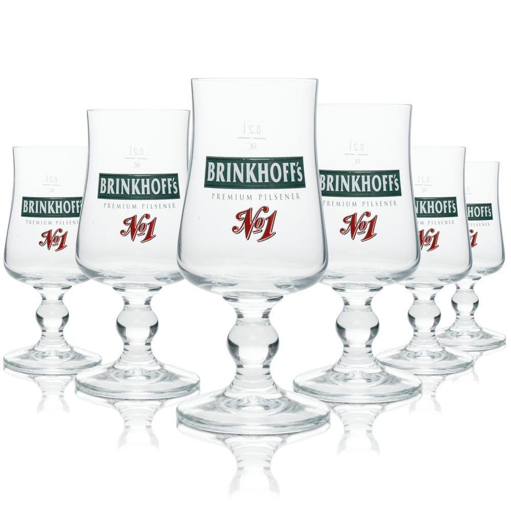12x Brinkhoffs Beer Glass Goblet No. 1 0.25l Ritzenhoff