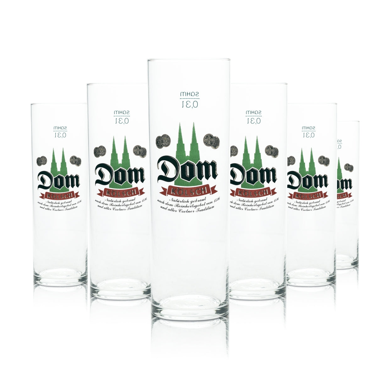 12x Szklanka do piwa Dom 0,3l Kölsch Szklanki Stange Cologne Brewery Pils Export Alt Retro