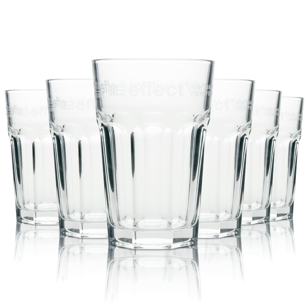 12x Effect Energy Glass 0.33l Szklanki Longdrink Szklanki Gastro z możliwością układania w stosy