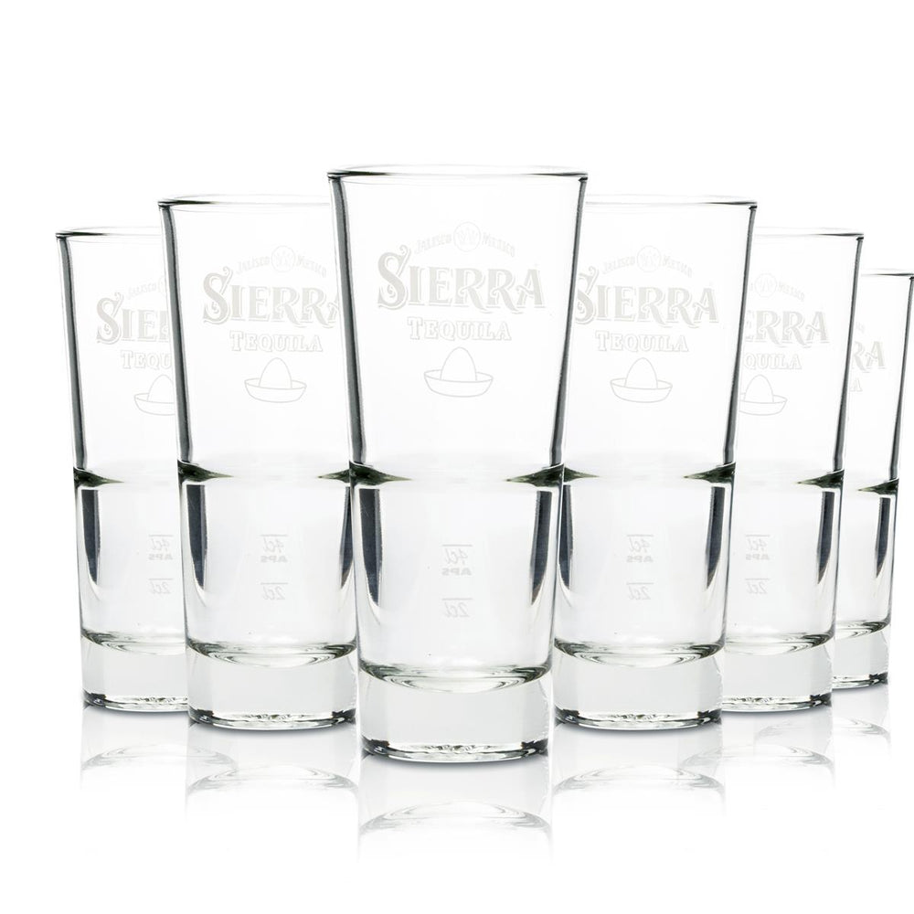 12x Sierra Tequila szklanka do long drinków sztaplowana 296 ml biały napis