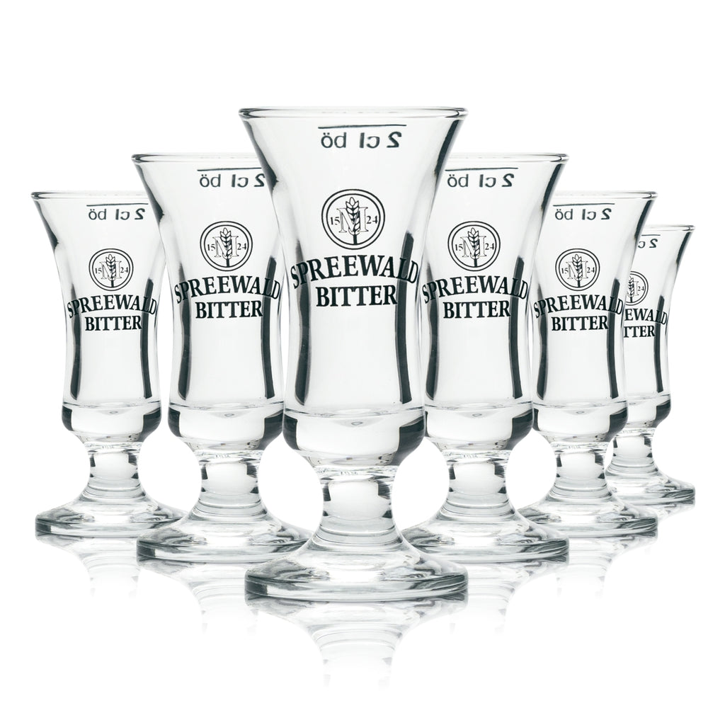 12x Spreewald Bitter Liqueur Glass Shot Goblet 2cl