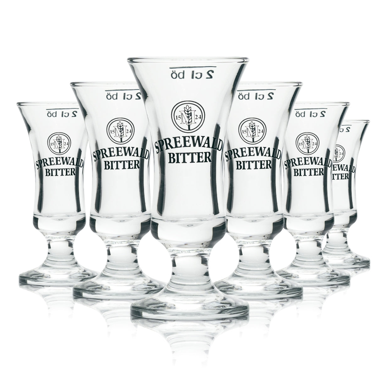 12x Spreewald Bitter Liqueur Glass Shot Goblet 2cl