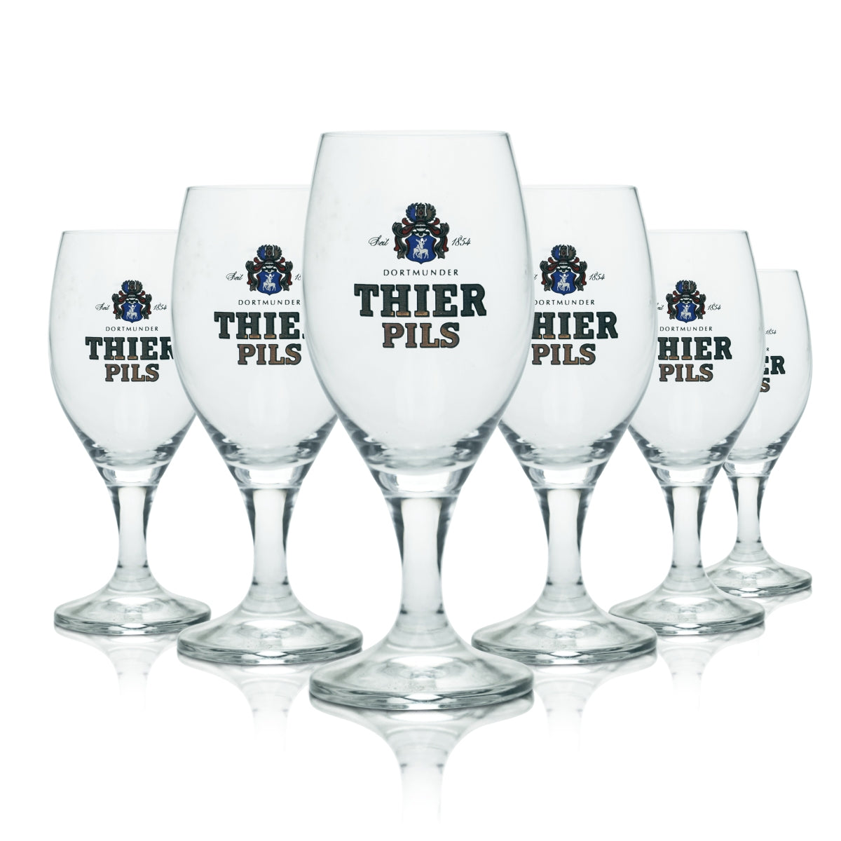 12x Thier Glass 0,2l Tulip Goblet Pils Szklanki Dortmund Brewery Gastro Oak