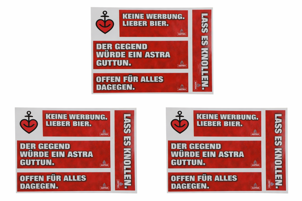 15 naklejek piwa Astra Naklejki Klej Zszywacz Serce Kotwica Hamburg, St. Pauli