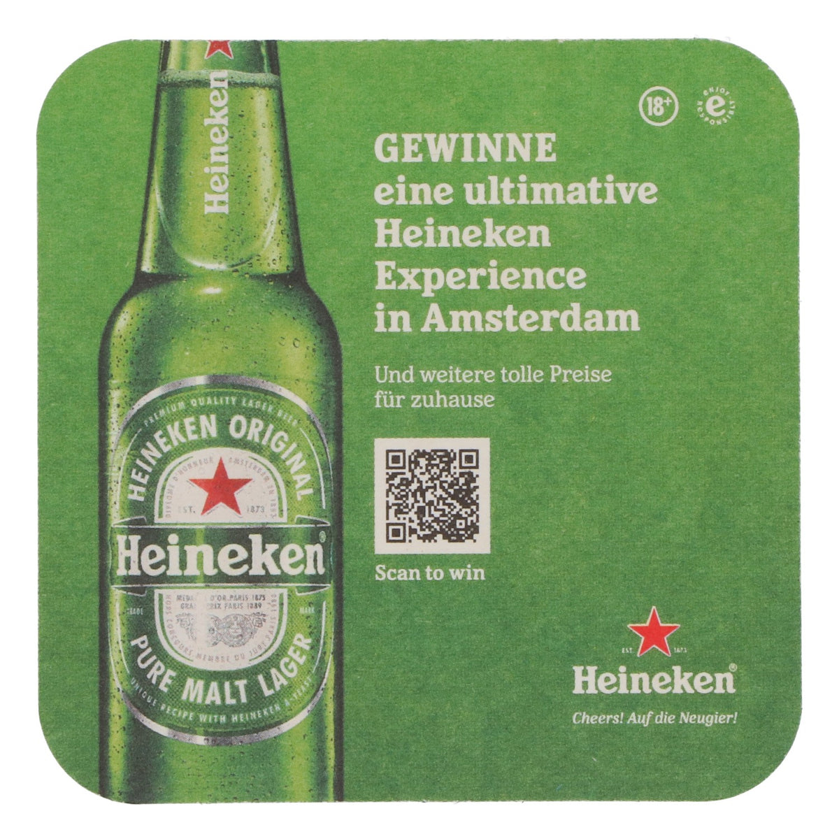 150x podkładki pod piwo Heineken 9,3x9,3 cm „...że jest wegańskie?” – Widok 4
