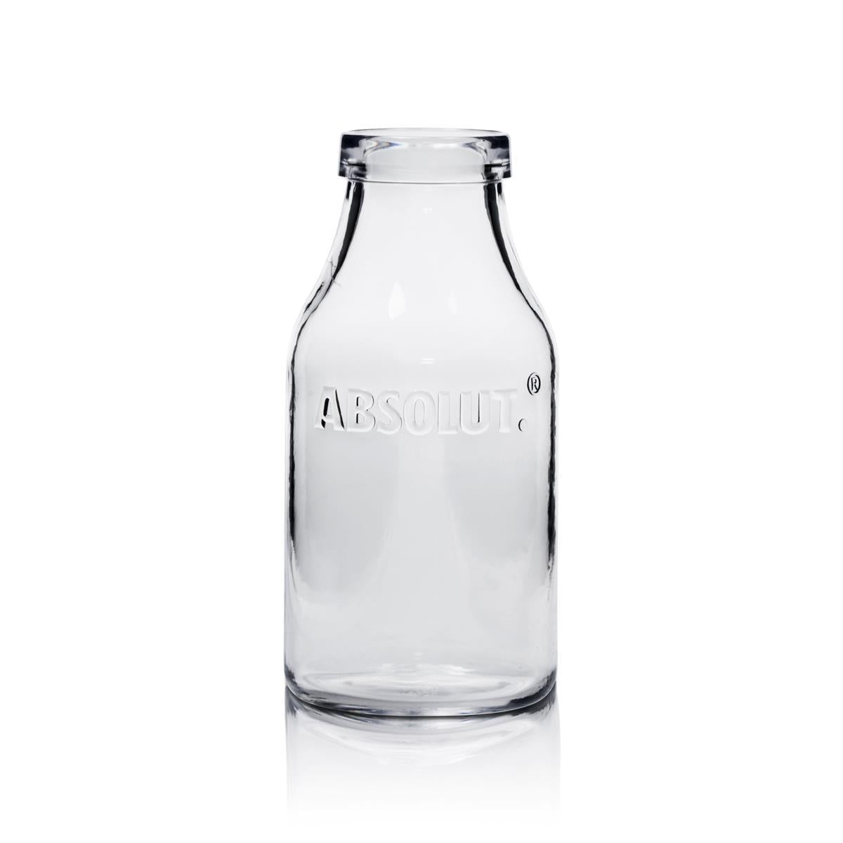 1x Absolut Vodka szklana butelka na mleko plastikowa mała – Widok 2