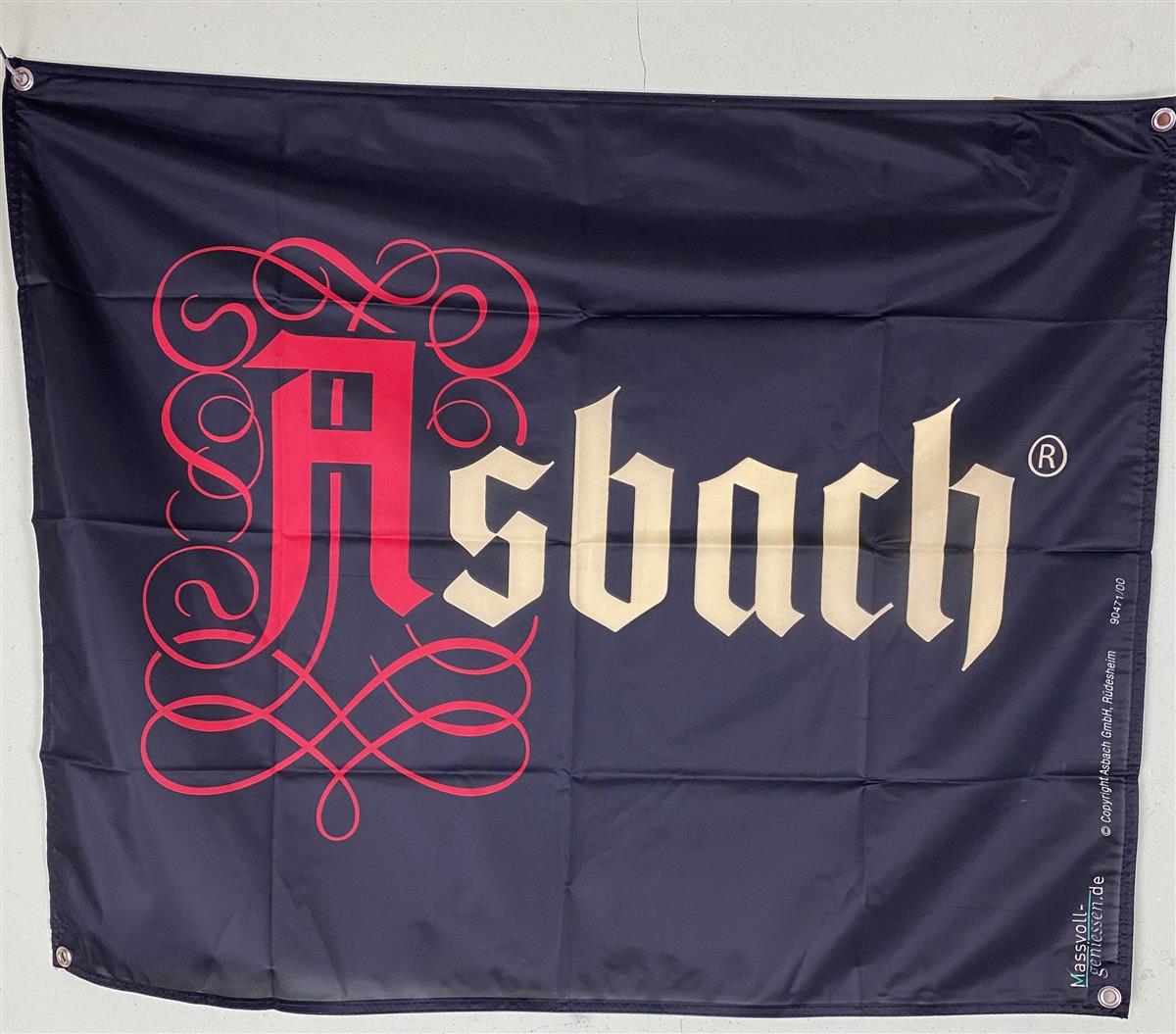 1x Asbach Uralt Flaga czarna 95 x 80