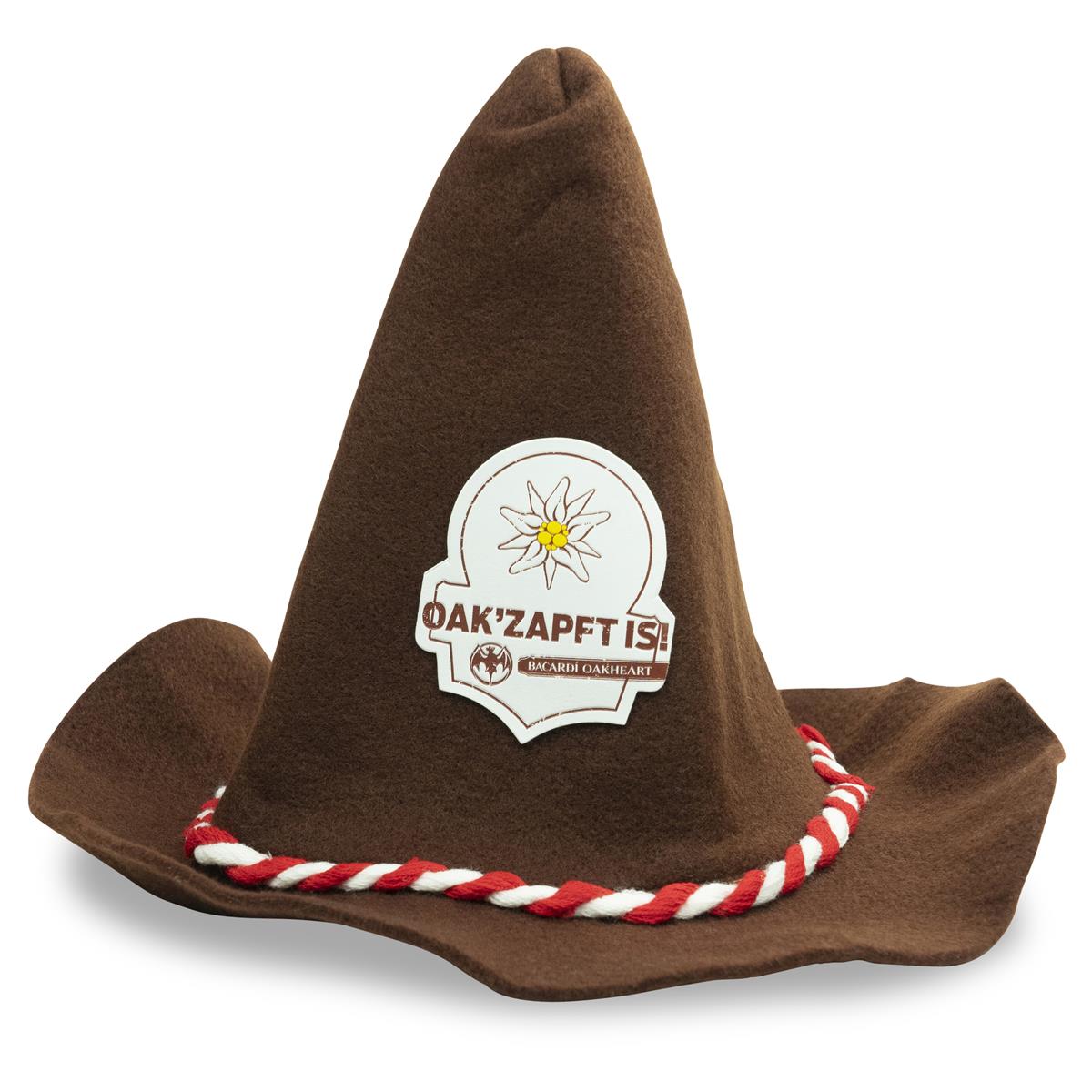 1x Bacardi Rum Hat Felt Hat brown Oak Zapft to