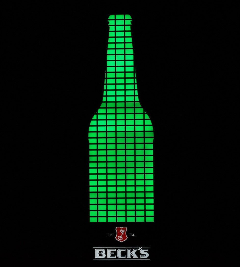 1x Becks piwo neon 80x20 Equilizer wyświetlacz butelki