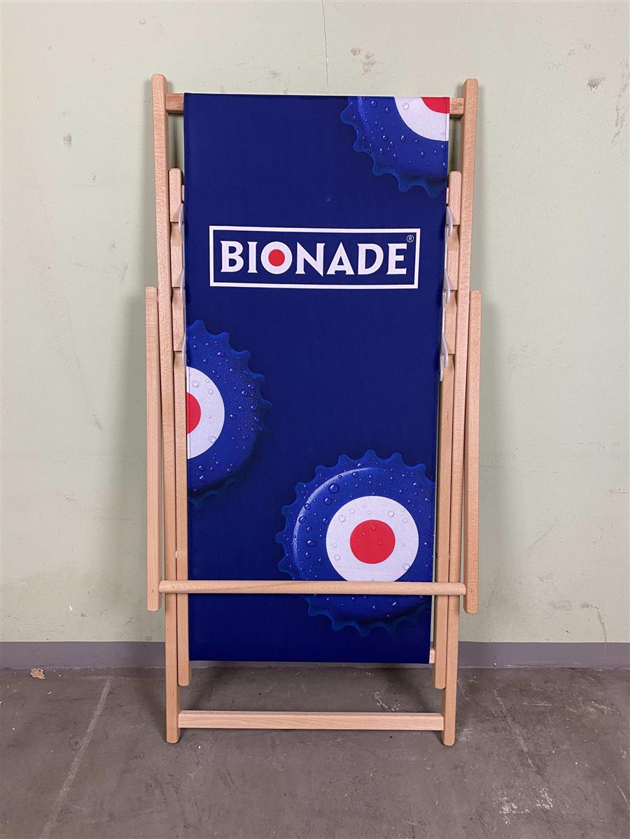 1x Leżak Bionade Softdrinks niebieski bez podłokietnika – Widok 3