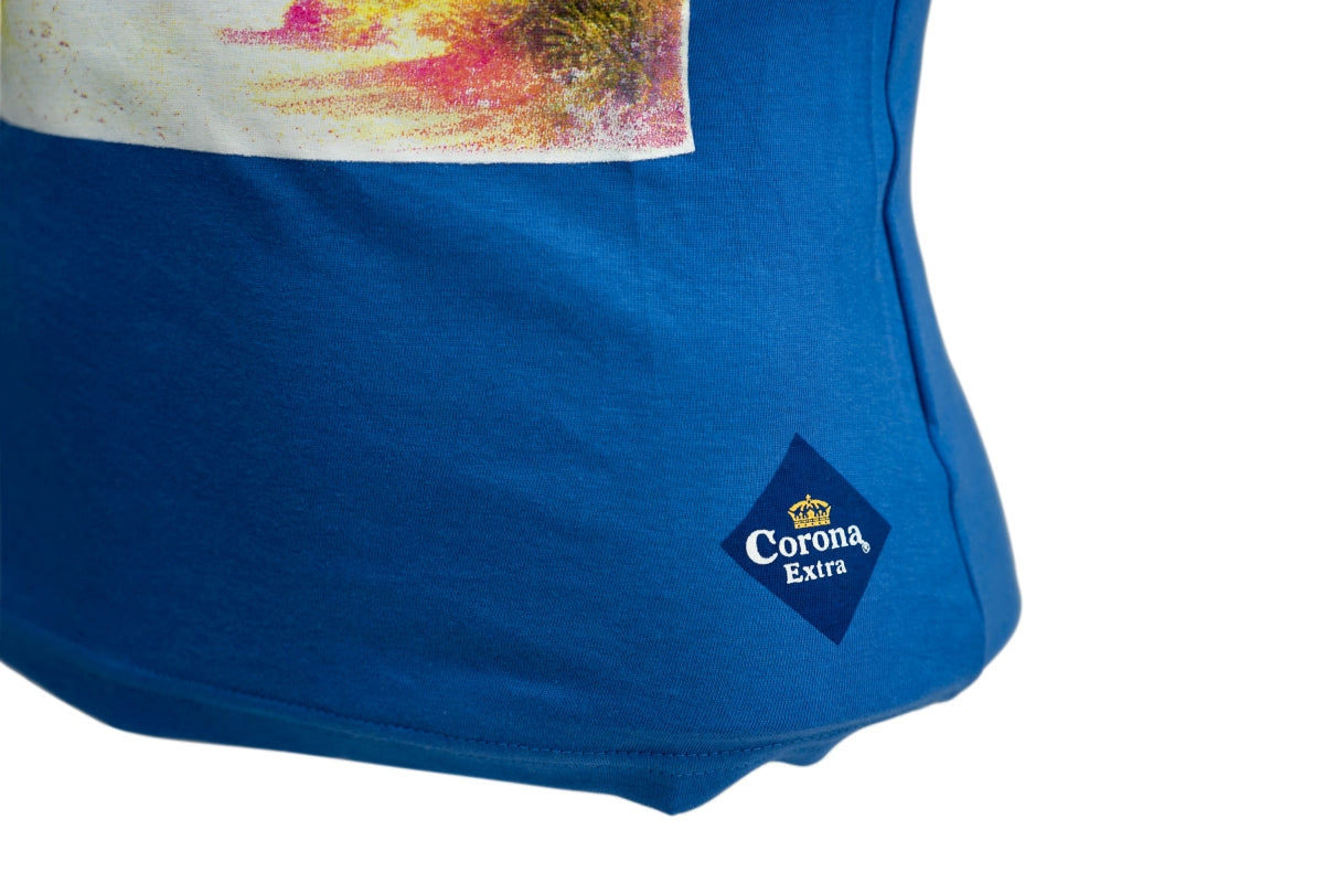 1x Corona beer tank top damski niebieski z motywem rozmiar S – Widok 4