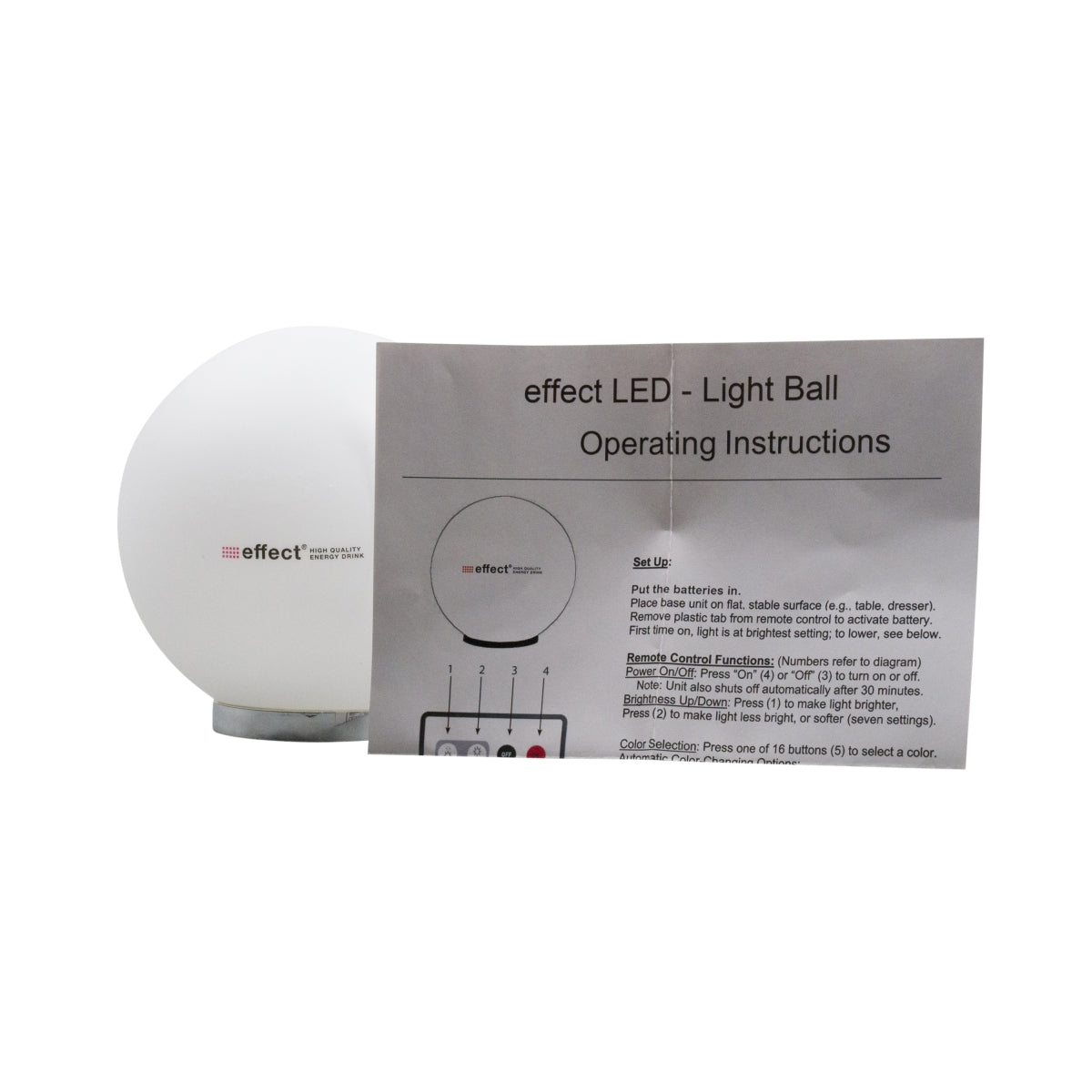 1x Neon Effect Energy Lightball LED 15cm – Widok 3