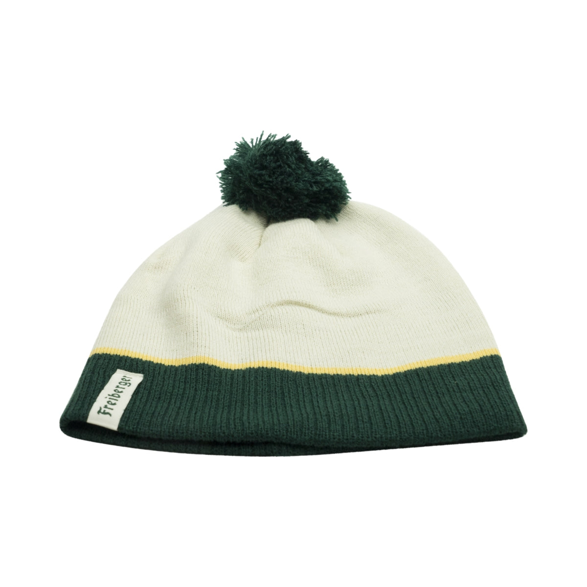 1x czapka do piwa Freiberger zielono-biała z bobble